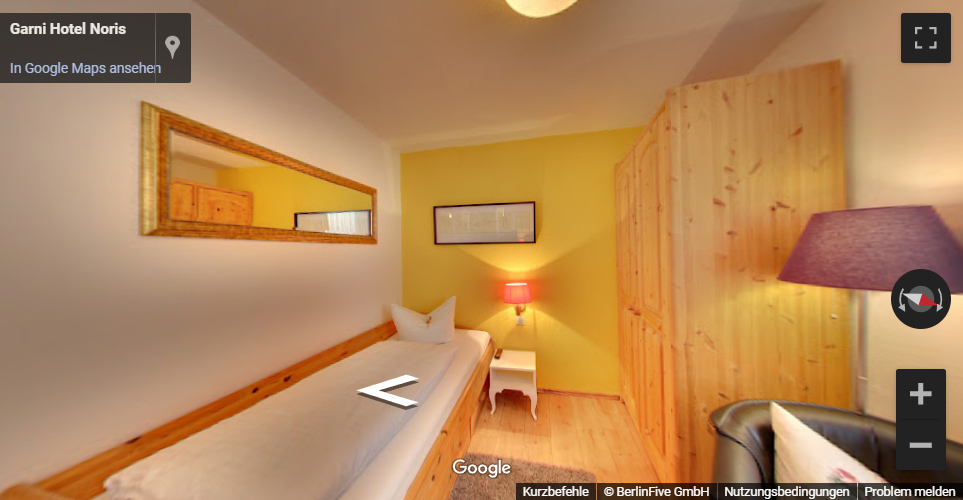 Garni Hotel Noris Lindau - Vorschau 360° Einzelzimmer